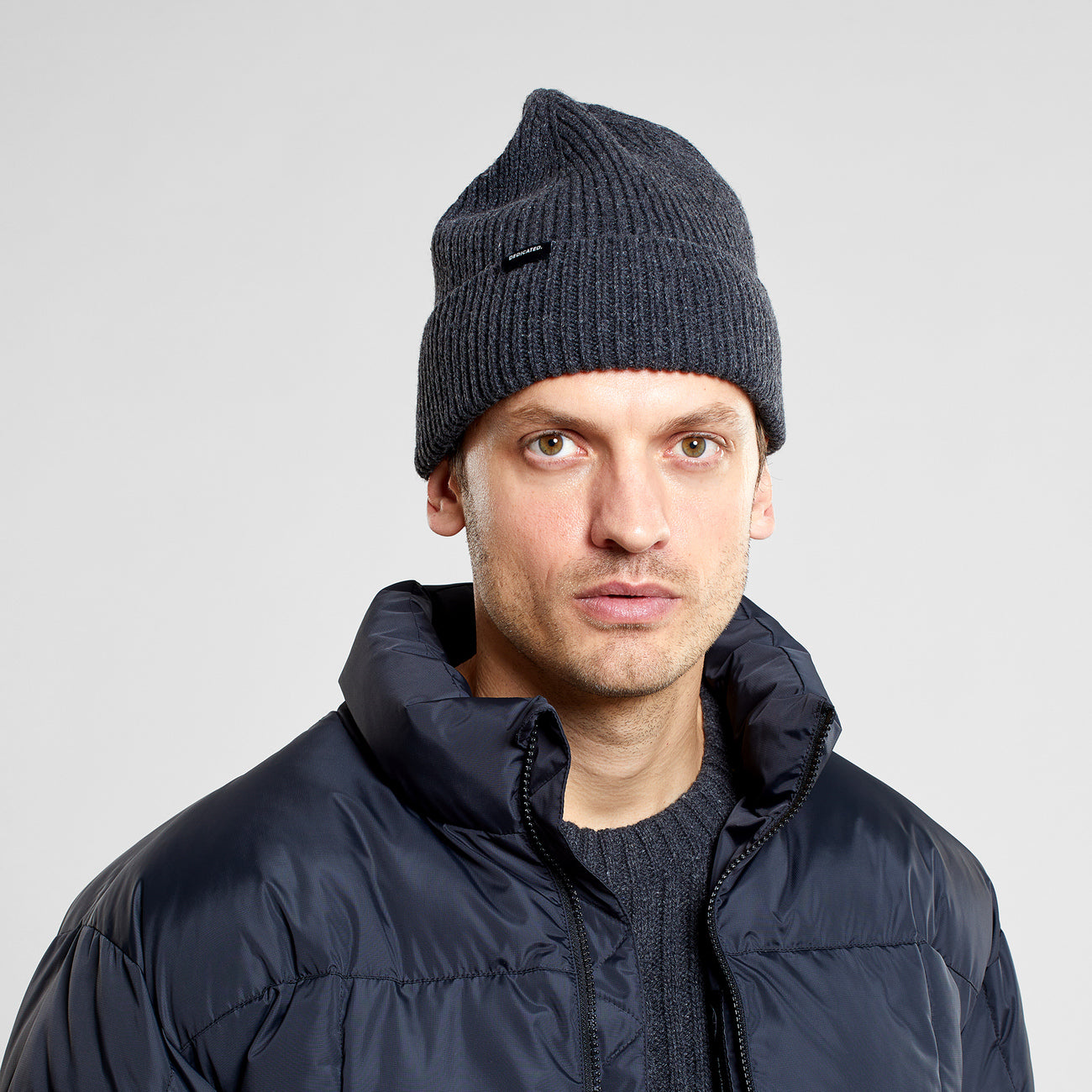 Dedicated Beanie Hemavan Wool Dark Grey Melange