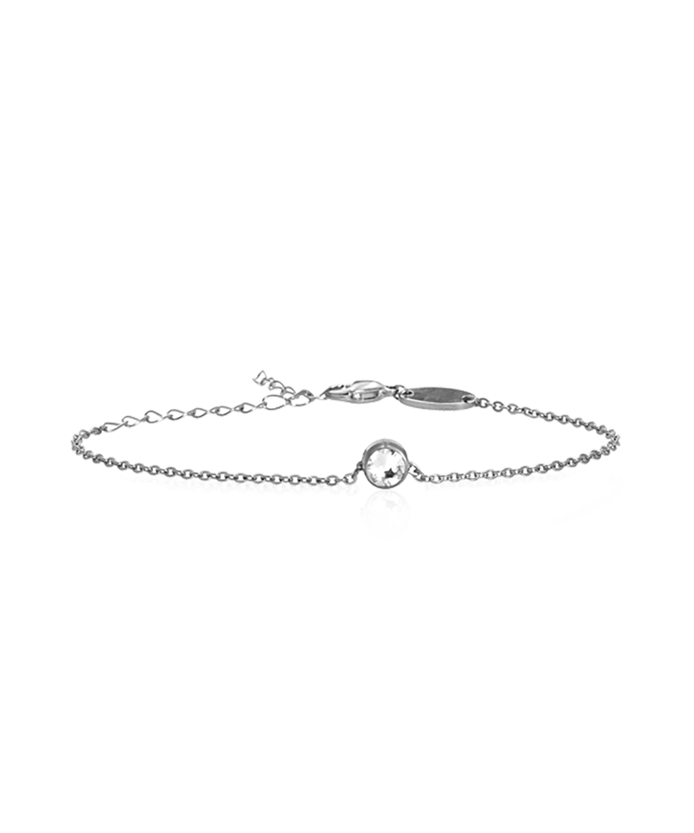 Blomdahl Armband Bezel Crystal, Silver