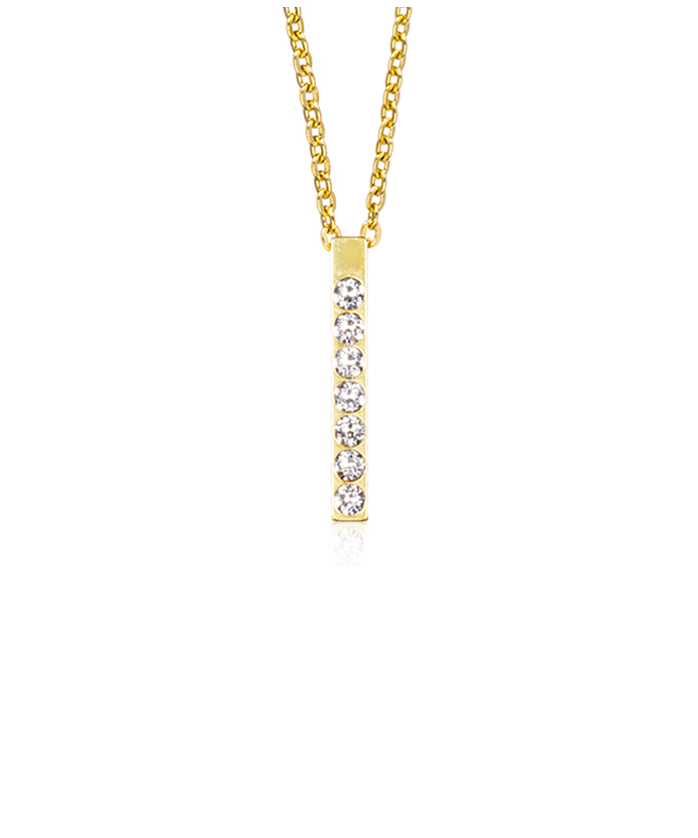 Blomdahl Halsband Brilliance Straight Crystal, Golden