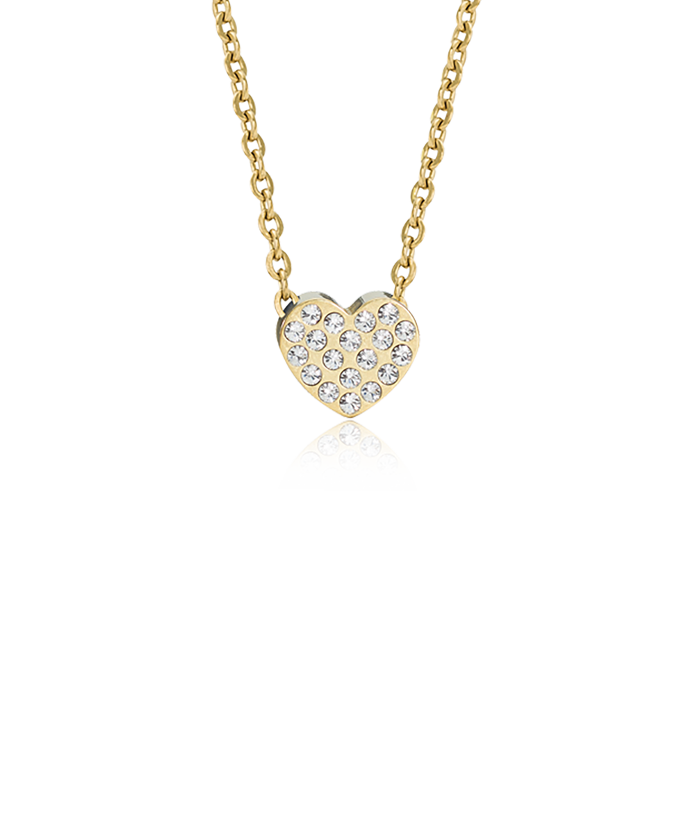 Blomdahl Halsband Brilliance Heart Crystal, Golden