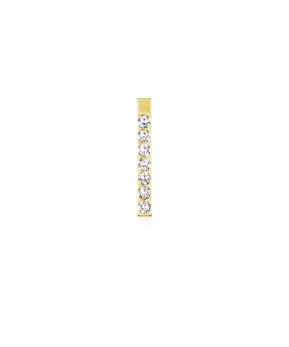 Blomdahl Brilliance Straight 20 mm Berlock, Crystal, Golden