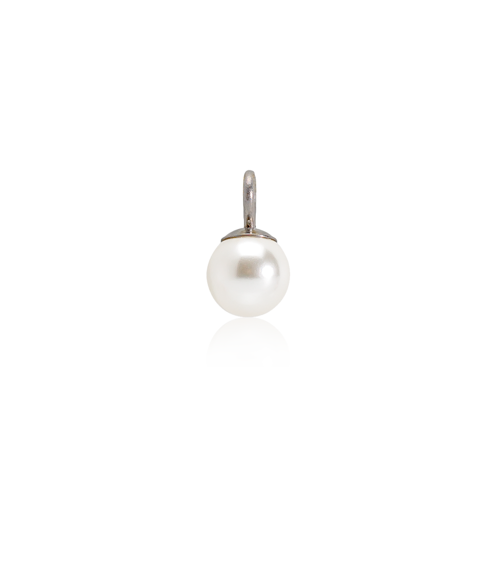 Blomdahl Pearl 6 mm Berlock, White