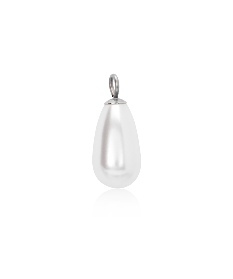 Blomdahl Pearl Drop 15 mm Berlock, White