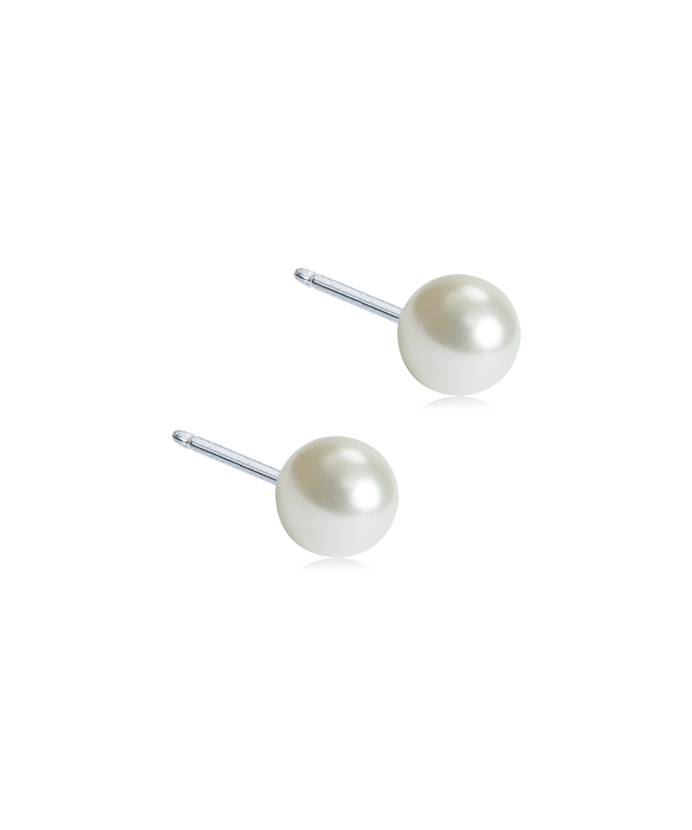 Blomdahl Pearl Örhängen 4 mm, White