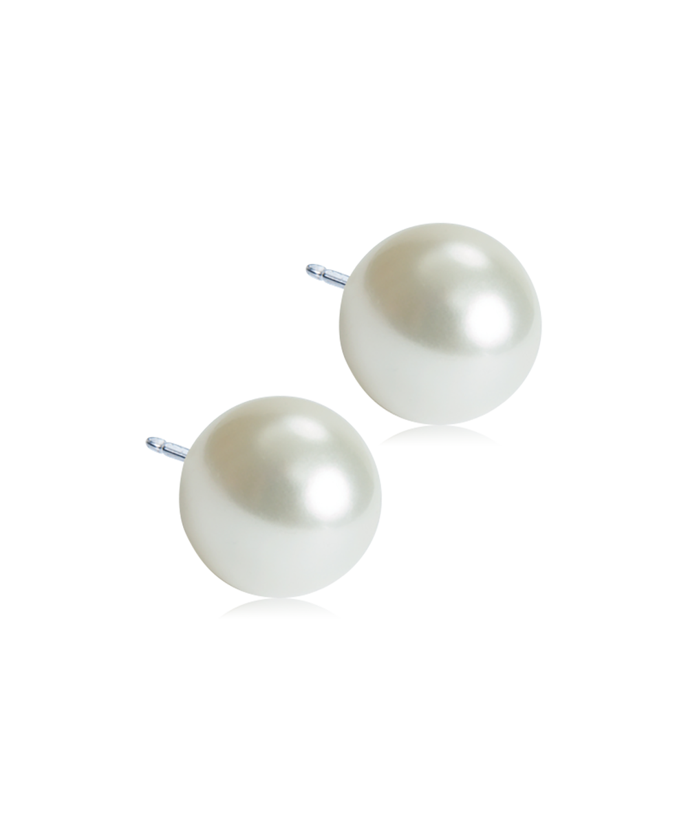 Blomdahl Pearl Örhängen 10 mm, White