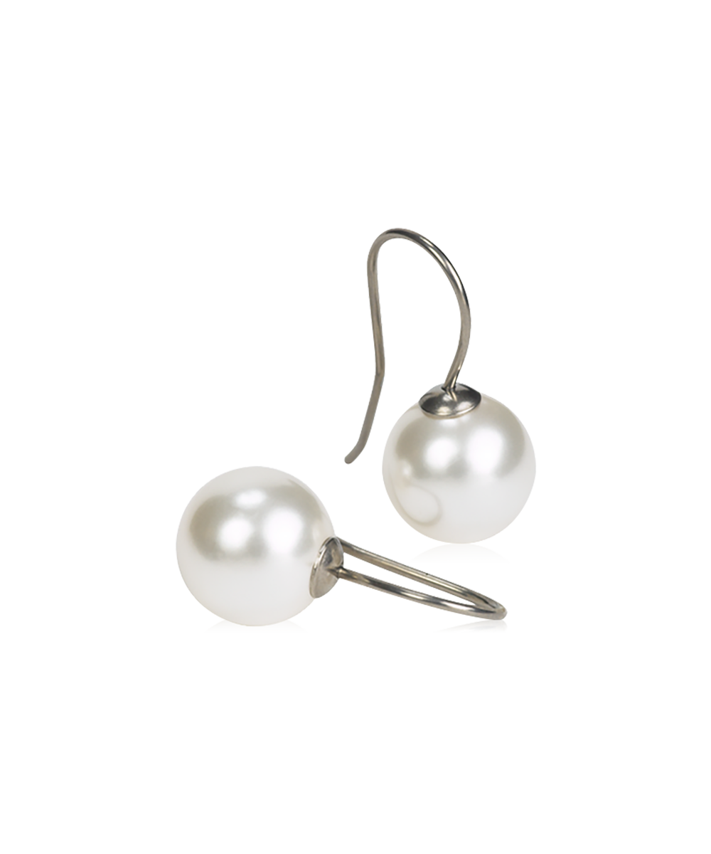 Blomdahl NT Örhängen Pendant Pearl 12 mm, White