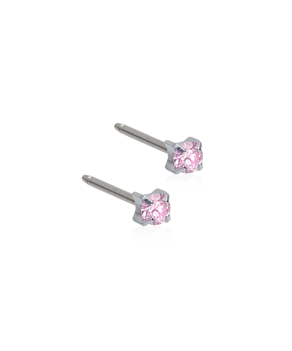 Blomdahl ST Örhängen Tiffany 3 mm, CZ Light Rose