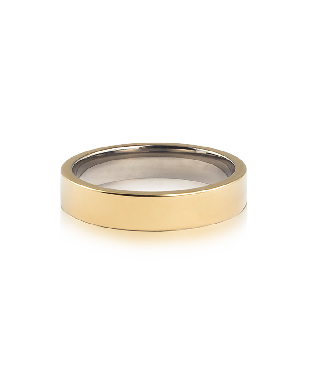 Blomdahl Plain Ring Golden Titanium