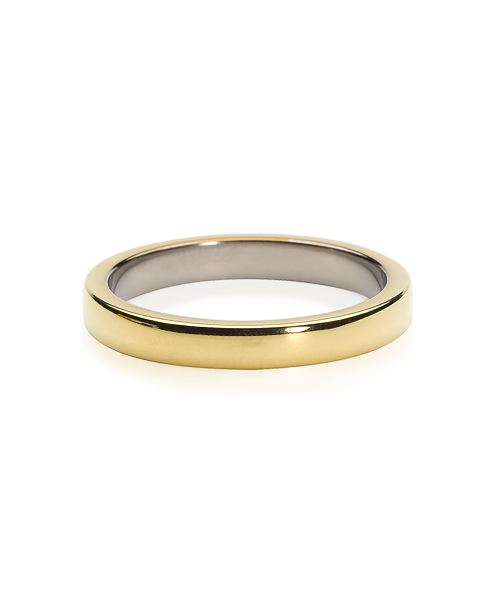 Blomdahl Cupped Plain Ring, Golden Titatium