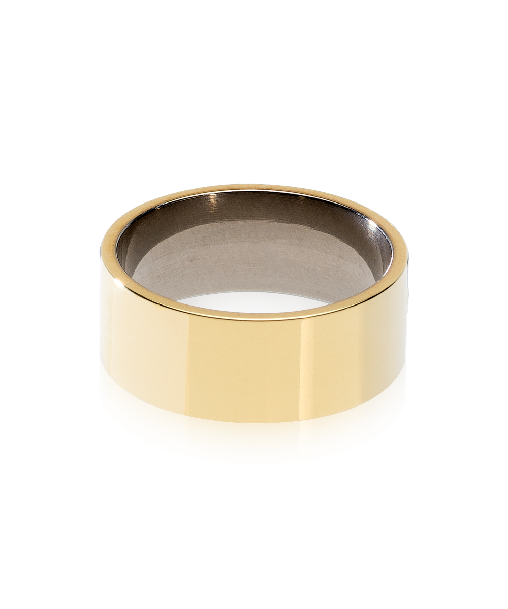 Blomdahl Grand Plain Ring Golden Titanium